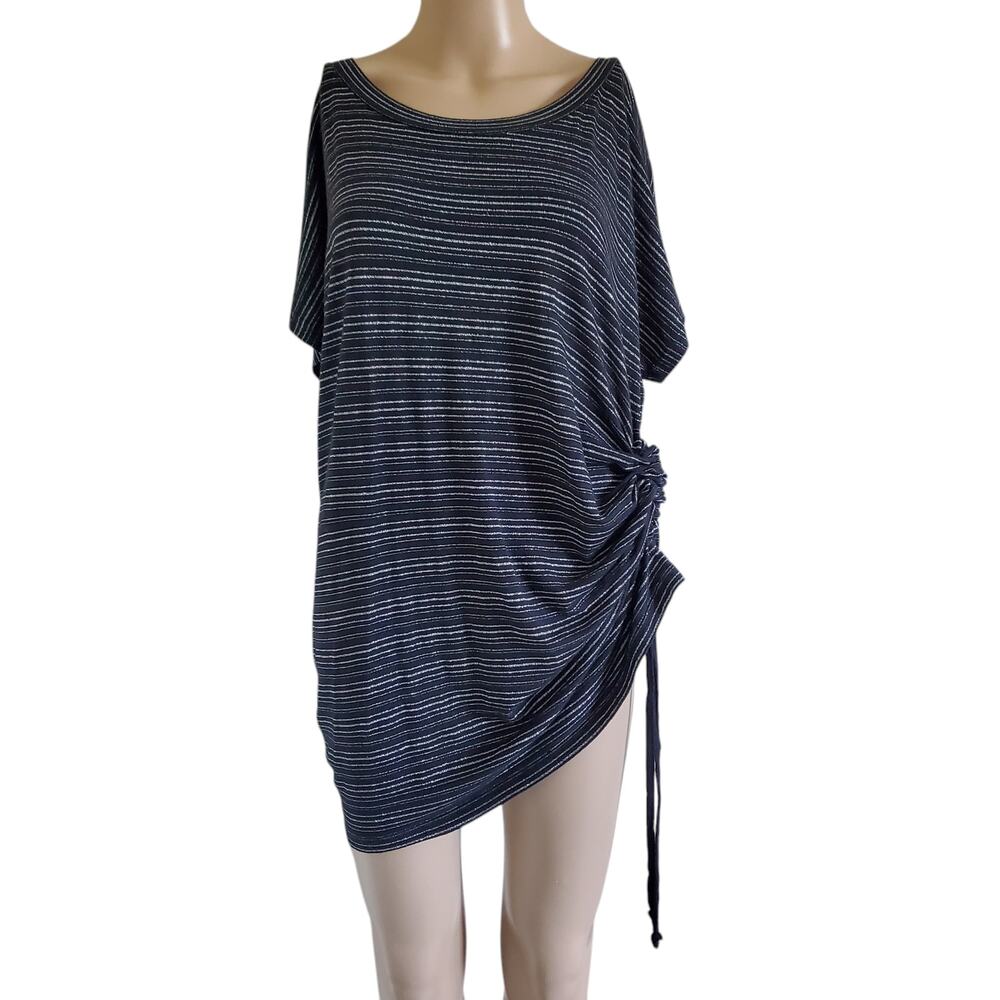 D&G Vintage Silver Stripe Tee Shirt Dress (IT 38/US2)